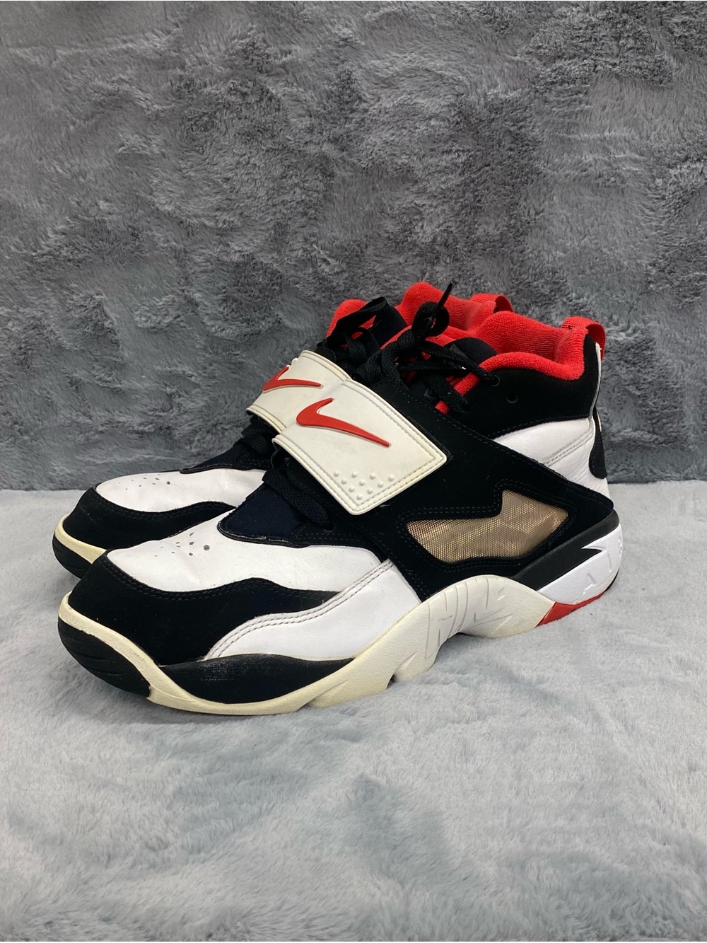 Nike Air Diamond Turf Sneakers 49ers Red Black White Mens Size 11